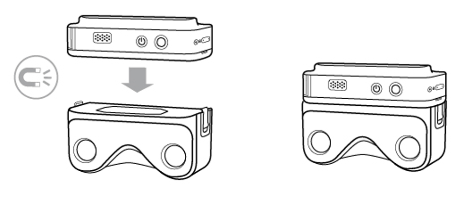 Magnetic viewer and lock clips