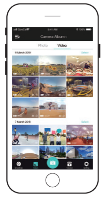 QooCam 8K Album List