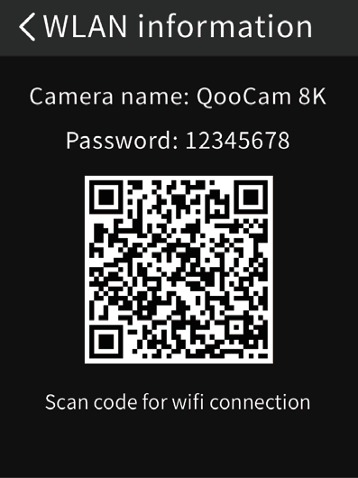QooCam 8K WIFI Code